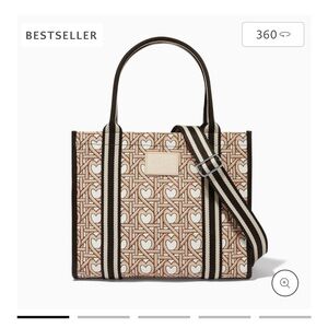 Brighton Woven Hearts Canvas Bag